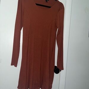 Forever 21 Terracotta Long Sleeve Dress